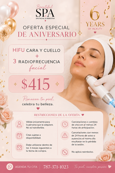 Hifu Cara y Cuello +  3 Radiofrecuencia Facial